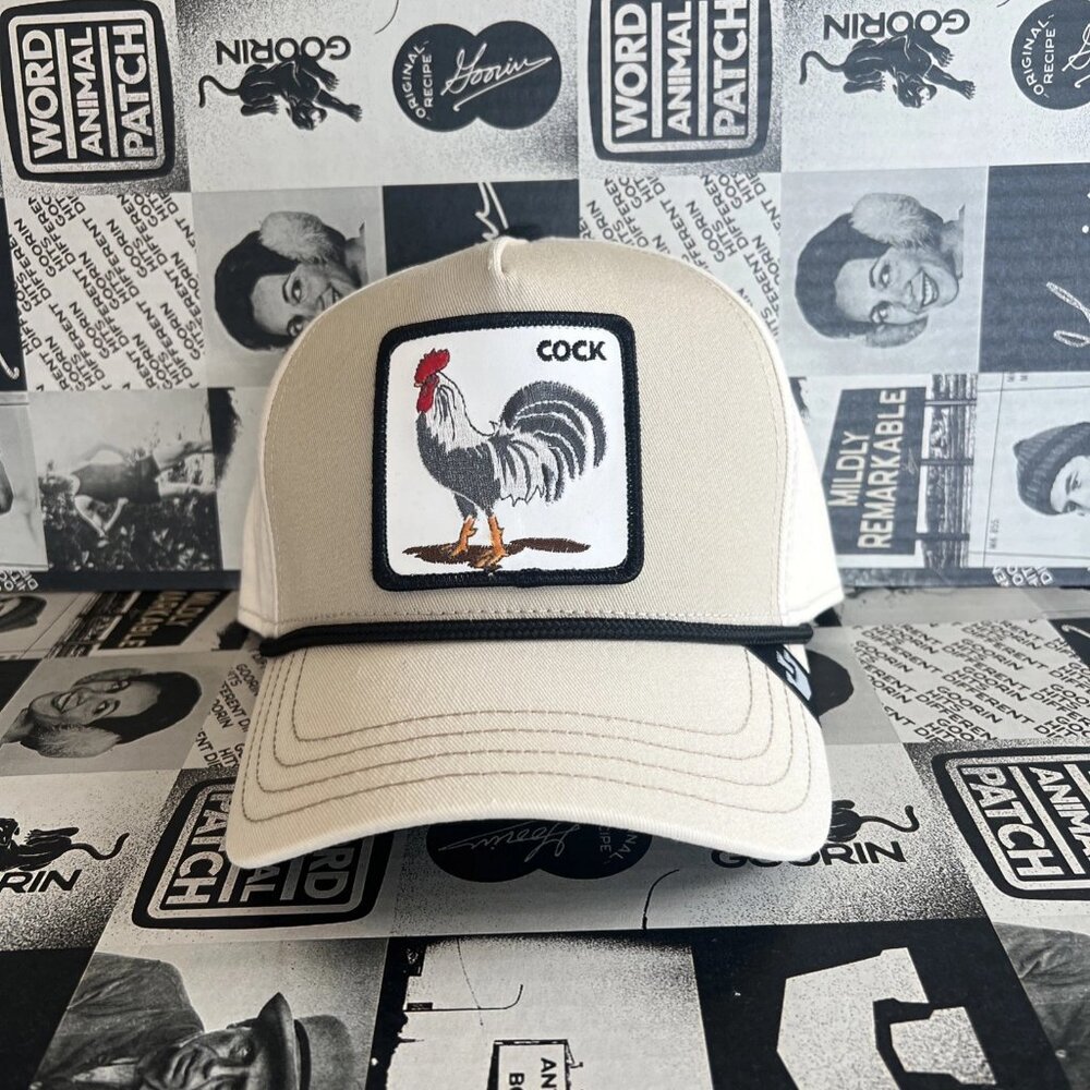 Authentic Goorin Bros Rooster 100 Cream Hat “c*ck” (NWT)